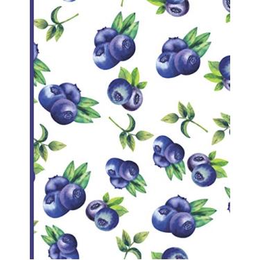 Imagem de Blueberry Notebook: Gift For Blueberry Lovers with Wide Ruled Paper and 100 Pages - Pretty Blueberry Bunches