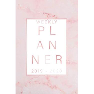 Imagem de Weekly Planner 2019-2020: Monthly Schedule - 1 week at a glance - Calendar with Checklists & Notes Daily To Do’s Academic Organizer Small Notebook ... Day Planer School Simple Teacher marble stone