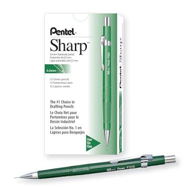 Imagem de Pentel Lapiseira afiada (0,5 mm), barril verde, caixa com 12 (P205D)