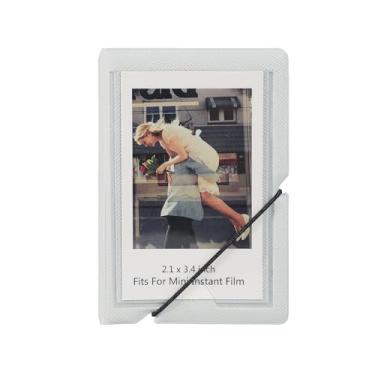 Imagem de GOLDBARLEY Mini Polaroid 2X3 Pequeno Álbum de Fotos para Câmera Fujifilm Instax Mini 12 11 9 99 8 7+ 40 Evo Filme, Hp Sprocket, Cartões de Fotos K-Pop (Cinza Claro)