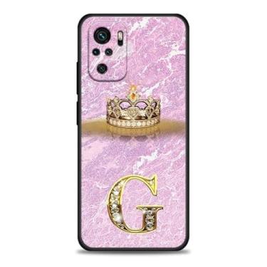 Imagem de Capa de telefone com letra inicial para Xiaomi para Redmi Note 11 10 9 8 12 Pro Plus 9S 7 10S 11S Capa traseira para Redmi Note 10Pro 8Pro, B12, para note 8T