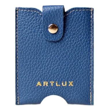 Imagem de Porta Cartão Anti Furto em Couro Artlux 5002, Azul escuro