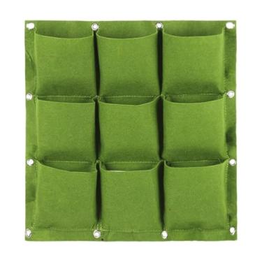 Imagem de IEUDNS Plantador de parede de jardim com 9 bolsos, plantio em casa Saco de cultivo Bolsa de cultivo para fora, cultivando, estufa, quintal, cerca