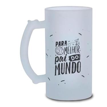 Imagem de Caneca Chopp Pai Melhor Do Mundo Vidro Jateado 475ml