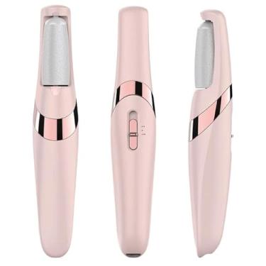Imagem de Lixador de Pé Elétrico Recarregável - Esfoliador Profissional Tira Calos, Pedicure Portátil, Suave e Eficiente/Rosa