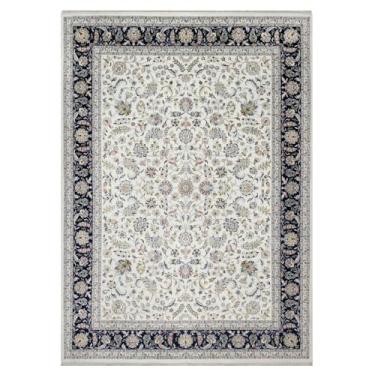 Imagem de Shahbanu Rugs Tapete oriental de lã branca e seda Nain Design 250 KPSI com nó à mão (10'2"x14')