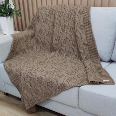 Imagem de Manta Trico Decorativa Sofa 120x150cm Usufruto Tricot cod001 Cor:ARAMIS