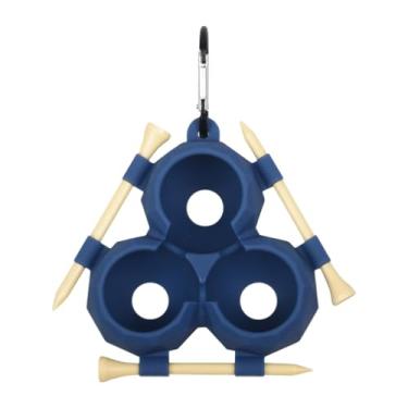 Imagem de Deevoka Porta de camisetas de bola de golfe, porta -bolas de golfe com clipe, segura 3 bolas de golfe, Azul