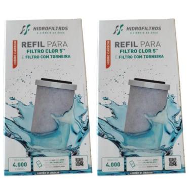 Imagem de Kit 02 Un Refil Original P/filtros Hidrofiltros Pou 5 80l/h