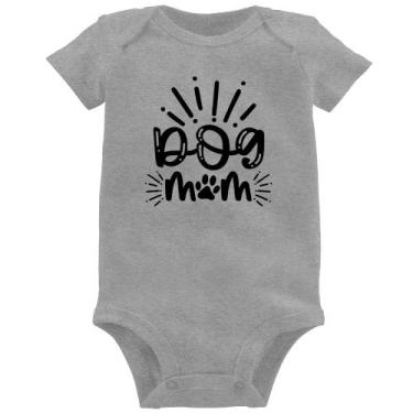 Imagem de Body Bebê Dog Mom - Foca na Moda, Cinza, P