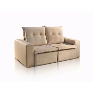 Imagem de Sofá Retrátil e Reclinável Liverpool Luxo Veludo 1.8m JC Estofados, Be