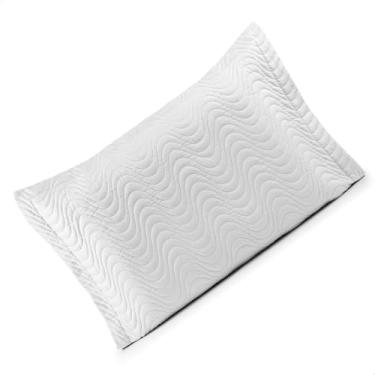 Imagem de Fronha Capa Para Travesseiro Matelado Costurado Avulsa Com Debrum 70x50 Cm Confortável Luxuosa Macia (Fronha Branca)