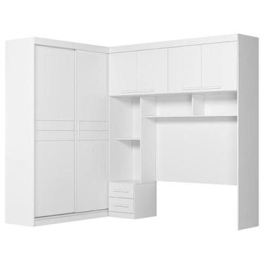 Imagem de Quarto Modulado Casal Florença Branco Brilho - Moval
