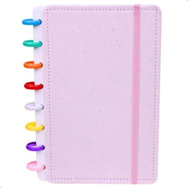 Imagem de Caderno Inteligente Glitter A5 80 Folha Adicona Remove Folha Rosa Bebê