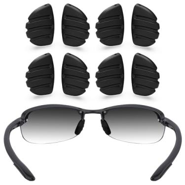 Imagem de ToughAsNails 4 pares de almofadas de nariz de substituição para óculos de sol Maui Jim Ho'okipa MJ407 preto