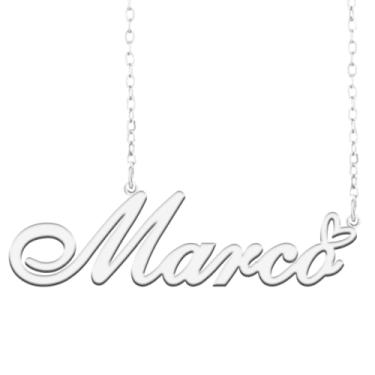 Imagem de A168A Colar de nome personalizado personalizado personalizado colar de nome banhado para mãe filha amizade feminino dia dos namorados aniversário de Natal ano novo, Metal, Sem pedras preciosas