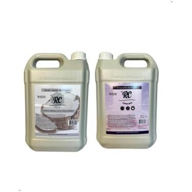 Imagem de Kit Lavanderia 1 Sabão Liquido Coco 5Lt e 1 Amaciante Sonho Bom 5Lt RC