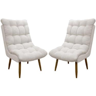 Imagem de Kit 2 Poltronas Sufler Para Sala Recepção Escritório Clínica Manicure 