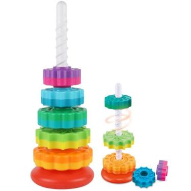 Imagem de Brinquedo giratório empilhável JUXUE para crianças de 1 a 3 anos com a