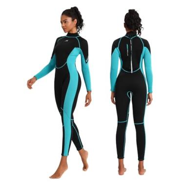 Imagem de Jsnorklet Roupa de mergulho feminina, 3 mm com zíper nas costas para mergulho, natação, surfe