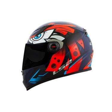 Imagem de Capacete LS2 FF358 Tribal Azul e Laranja