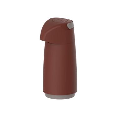 Imagem de Garrafa Térmica Tramontina Exata Em Plástico Vermelho Com Ampola De Vidro1 L