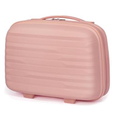 Imagem de Frasqueira De Viagem Necessaire Feminina Polipropileno Tamanho Único Rígida De Mão Pequena (ROSA CLARO, Frasqueira)