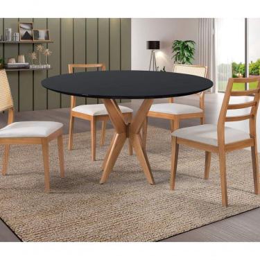 Imagem de Mesas De Jantar Pandora Cor Preto Diâmetro 90cm