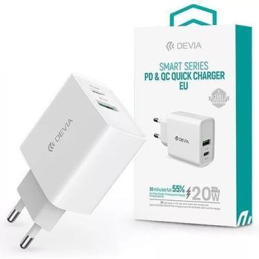 Imagem de Carregador fonte usb-c 20w + usb quick charge turbo premium - HLB