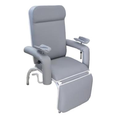 Imagem de Poltrona Hospitalar Reclinável Para Coleta e Hemodiálise Luxo Cinza