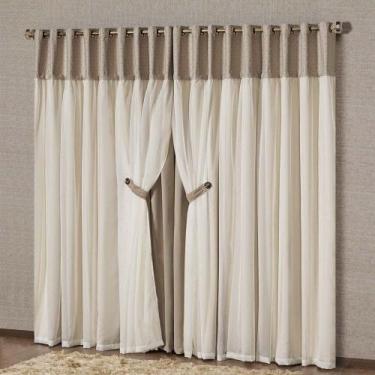 Imagem de Cortina Dubai Blackout  3M X 2,50M Chocolate - Casa Scarpa