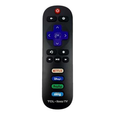 Imagem de Controle remoto de substituição OEM compatível com todas as Smart TVs TCL Roku 【Funciona apenas com TCL Roku TV, não para Roku Stick e Roku Box】(Netflix/Disney Plus/Hulu/Sling)
