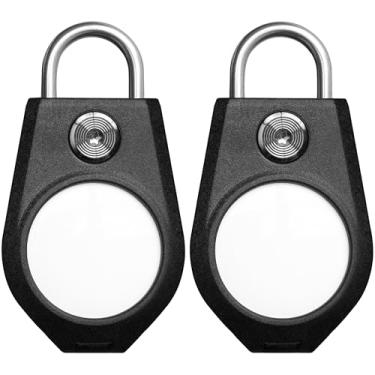 Imagem de Fechadura de segurança TagVault™ AirTag (pacote com 2) – A trava segura para AirTag | Parafuso usinado grande, impermeável, compacto | Ótimo para chaveiros, mochilas e bolsas | Elevation Lab