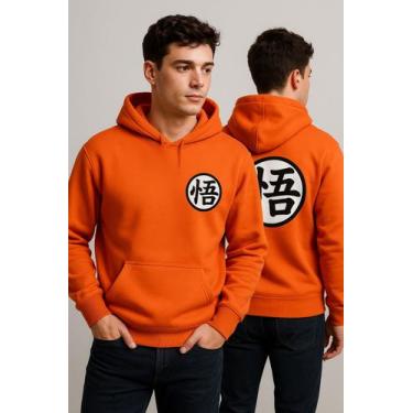 Imagem de Moletom Canguru Unissex Masculino Drago Ball Blusa de Frio Confortável