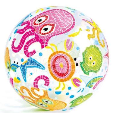 Imagem de Bola Inflável para Piscina Praia Estampada 51cm Intex 59040 Bola Color