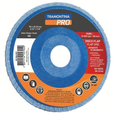 Imagem de Disco Flap Para Acabamento 4.1/2" Grão 80 Tramontina Pro Tramontina