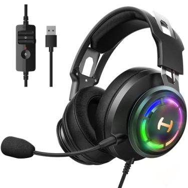 Imagem de Edifier Fone de ouvido para jogos 7.1 com som de alta resolução para PC, fone de ouvido USB sobre-auricular, cancelamento de ruído, luz RGB para PC, PS4, laptop, Mac, desktop
