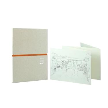 Imagem de Caderno de esboço 80 folhas (160 páginas) 157 gsm/49 kg, 21,6 x 29,2 cm, bloco de desenho e papel para esboçar e desenhar, capa dura removível, papel grosso para desenho, ideal para lápis, caneta