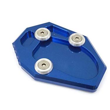 Imagem de Acc-Creativity Suporte de pé de motocicleta com ampliador lateral para placa de extensão compatível com Yamaha YZF MT-07 MT07 MT09 XJ6 XJ6N FZ6 FZ6R (azul)