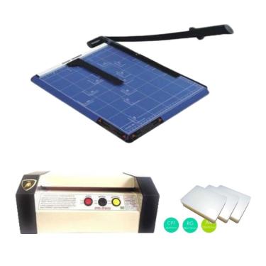 Imagem de Kit Plastificadora Ps-280, Polaseal Rg,Cpf,A4 E Guilhotina