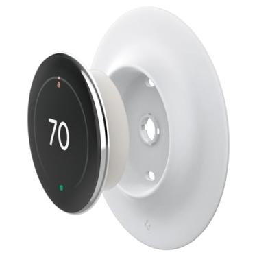 Imagem de Spigen Placa De Parede Projetada Para O Novo Google Nest Learning Thermostat 4ª Geração (2024) - Branco Fosco