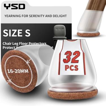 Imagem de YSD Protetores De Silicone Para Pernas Cadeira Com Inclinação <15°, 3 Tamanhos E 2 Formatos, Piso Almofadas Feltro Trava, Pisos Madeira/Azulejo