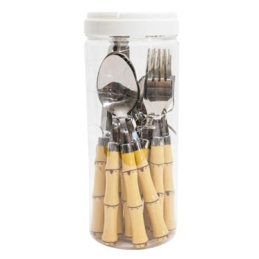 Imagem de Faqueiro 16 Peças Bambu