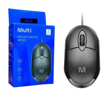 Imagem de Mouse usb preto  1200 dpi  mf100  multilaser