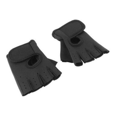 Imagem de Par De Luva Profissional Dk Academia Esporte Treino Musculação Ciclismo Exercícios Preto