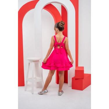 Imagem de Vestido amarração tecido pipoca - Isis kids 