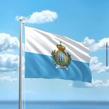 Imagem de Bandeira de San Marino 80cmx140cm Tecido Oxford 100% Poliéster - Prese