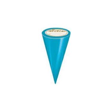 Imagem de 50 Embalagem Para Cone Trufado Com Etiqueta - AAZ, Liso Azul Cyano