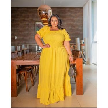 Imagem de Vestido Plus Size - Nanda Fashion Boutique , Amarelo, G3
