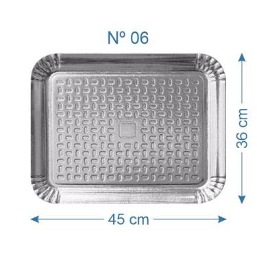 Imagem de 10 Bandeja de Bolo Salgado Laminado Prateado Nº6 - AAZ